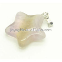 Wholesale high quality natural fluorite star pendant for necklace